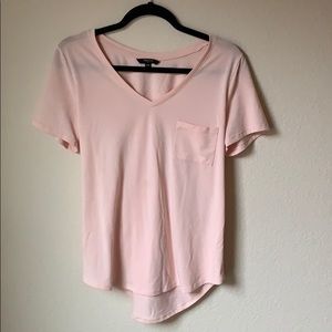 Blush Basic V-Neck Short Sleeve.